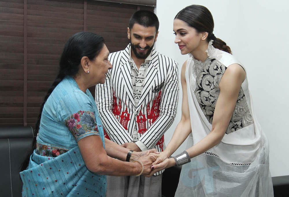 Deepika Padukone - Ranveer Singh with Anandi Ben Patel