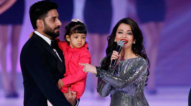 Aishwarya Rai, Abhishek Bachchan and Aaradhya Bachchan