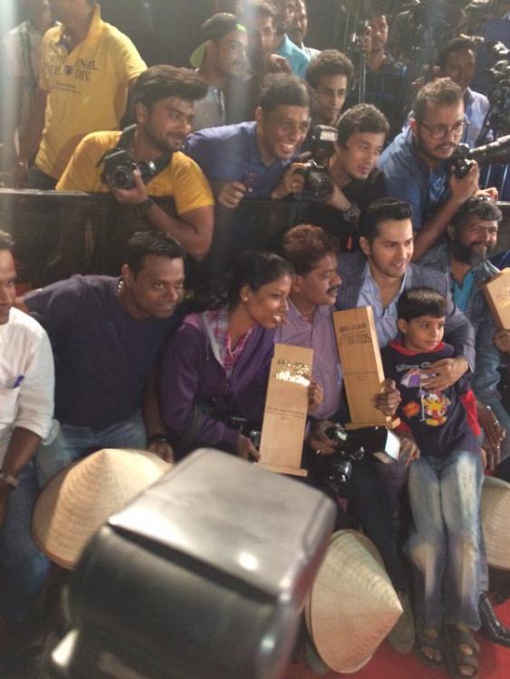 Varun Dhawan at Big Star Entertainment Awards 2015.