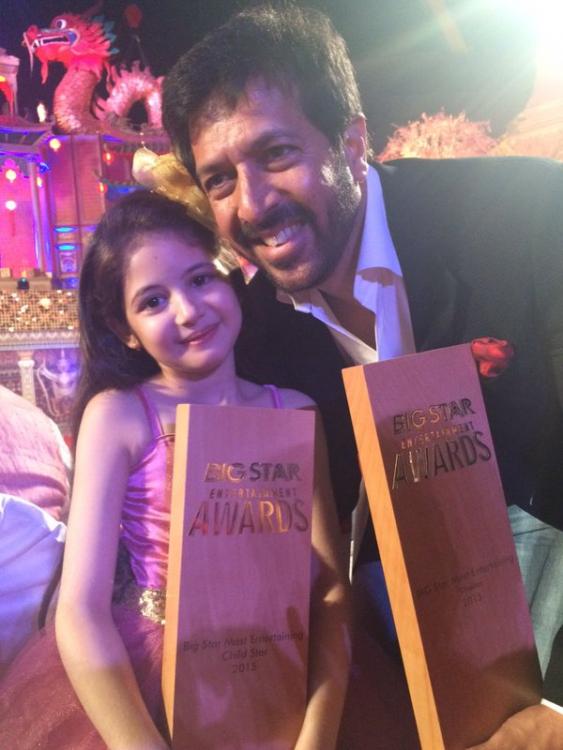 Harshaali Malhotra Kabir Khan at Big Star Entertainment Awards 2015.