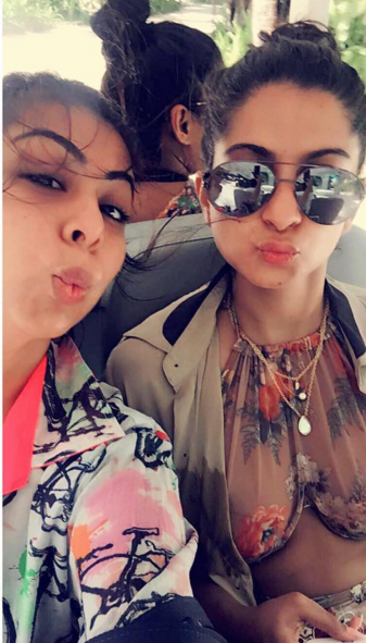 Rhea Kapoor with a friend Maldives fun
