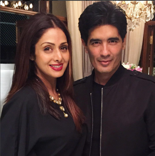 Manish Malhotra with Sridevi.