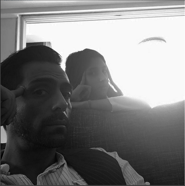 Arjun Rampal with his daughter