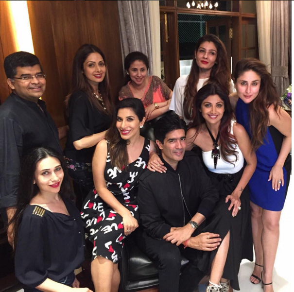 Manish Malhotra with his Bollywood beauties