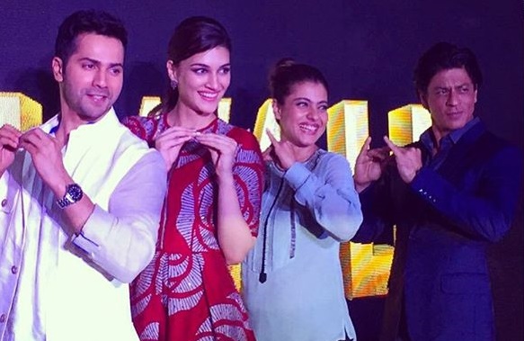 SRK Kajol, Varun Dhawan Kriti Sanon at Dilwale song launch