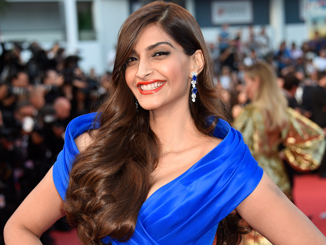 Sonam Kapoor in blue dress