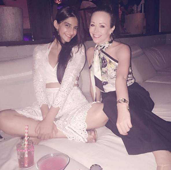 Sonam Kapoor with a friend in Maldives