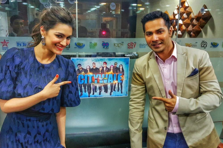 Varun Dhawan Kriti Sanon in Dubai