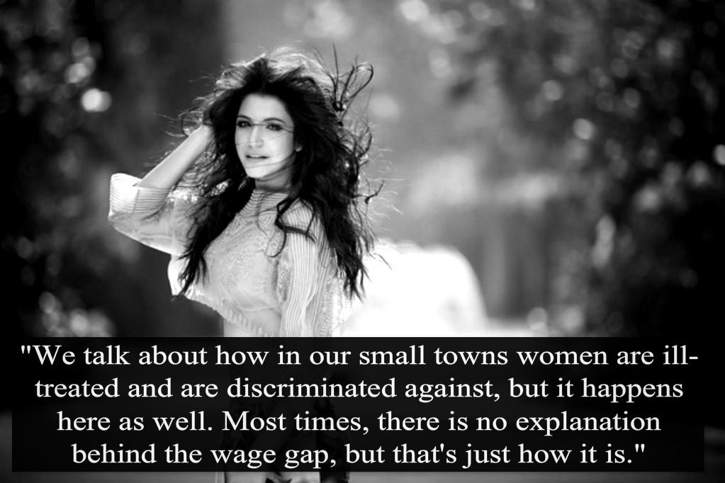 Anushka Sharma's statement on sexism in Bollywood industry.