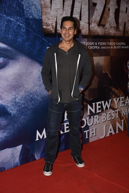 Dino Morea smiling at the camera at Wazir screening