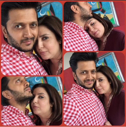 Farah Khan with Riteish Deshmukh