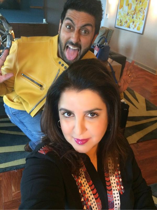 Farah Khan with Abhishek Bachchan