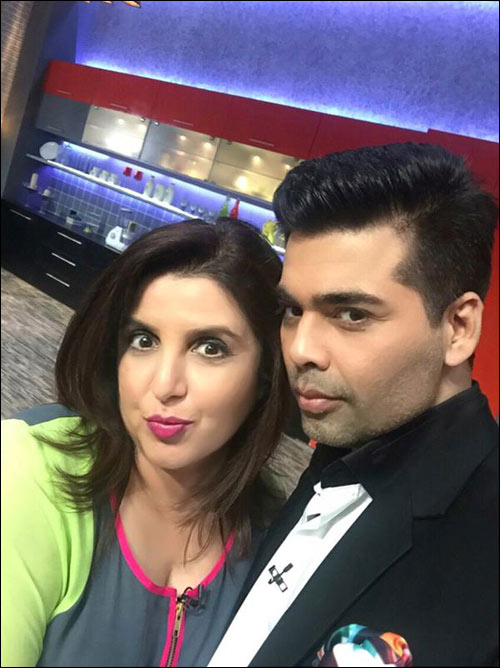 Farah Khan with Karan Johar