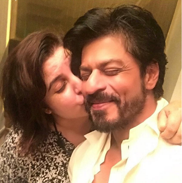 Farah Khan with Shah Rukh Khan