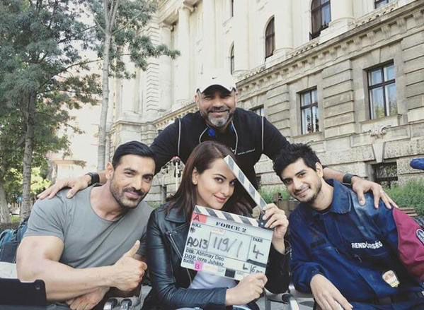 John-Abraham-Sonakshi-Sinha-Tahir-Raj-Bhasin-on-the-sets-of-Force-2
