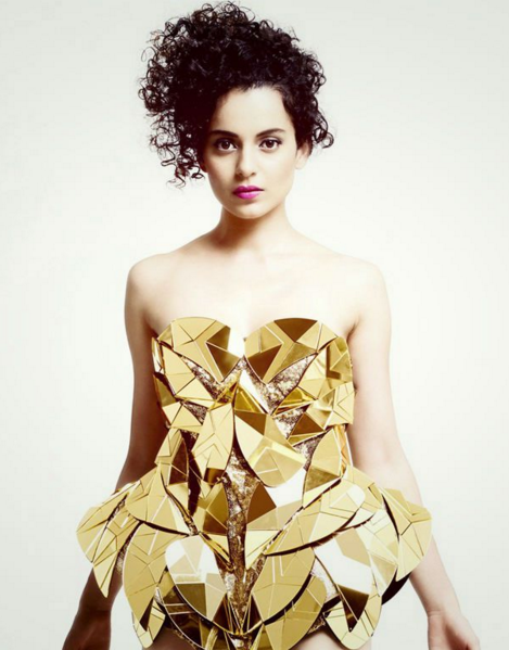 Kangana Ranaut gold dress
