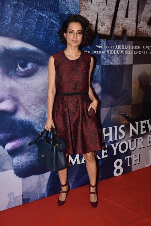 Kangana Ranaut pretty in a dress at Wazir screening