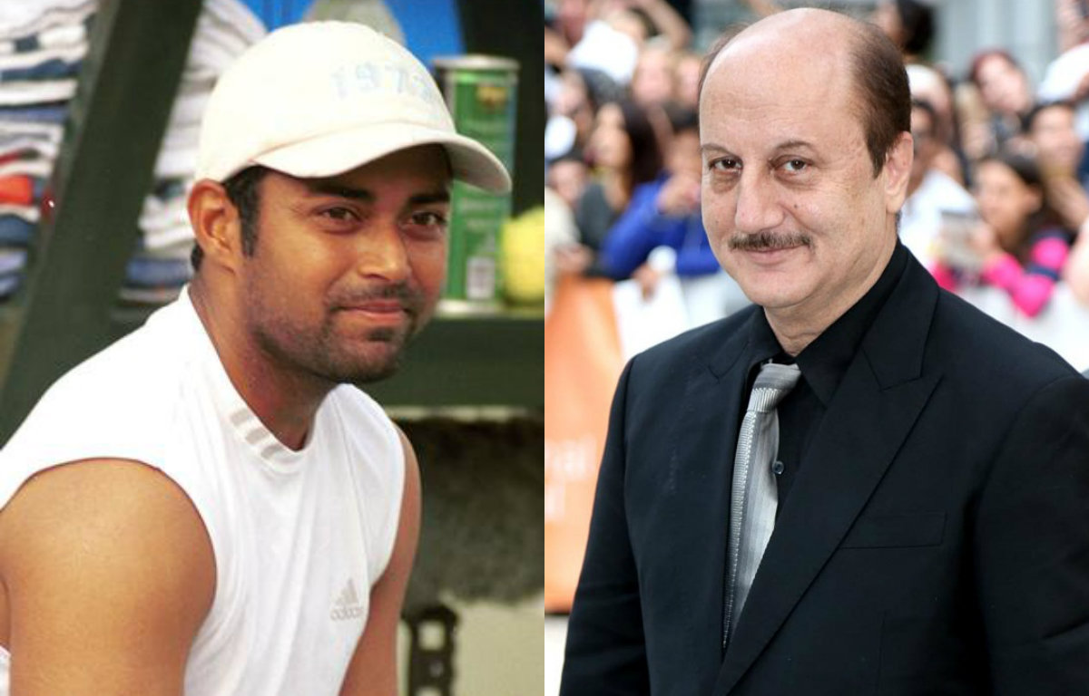 Anupam Kher, Leander Paes
