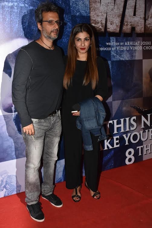 Raveena and husband Anil Thadani Wazir screening