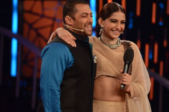 Salman Khan and Sonam Kapoor on bigg boss 9