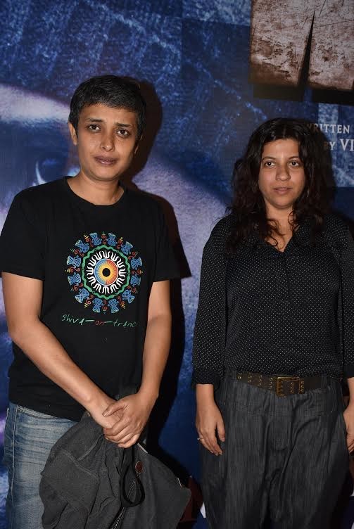 Reema Kagti and Zoya Akhtar at Wazir screening