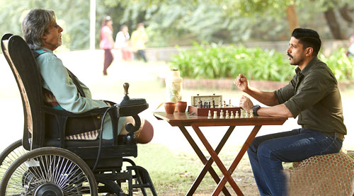 Farhan Akhtar and Amitabh Bachchan in Wazir