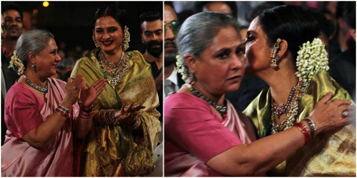The cold war ends? Rekha and Jaya Bachchan found hugging each other!