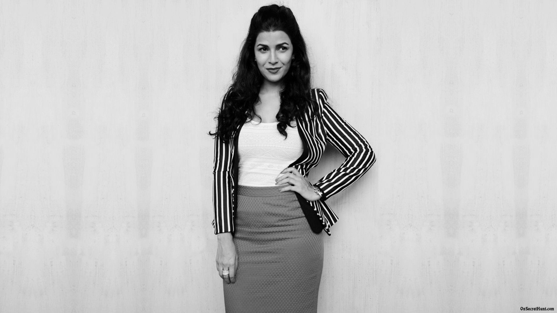 Nimrat Kaur black & white