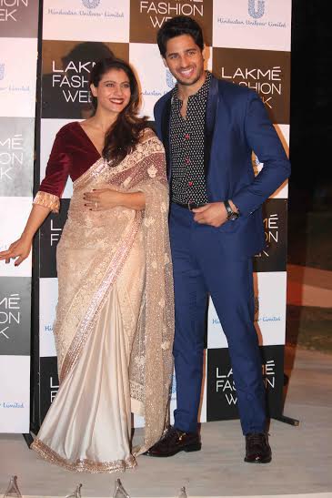 Kajol and Sidharth Malhotra at Lakme Fashion Week