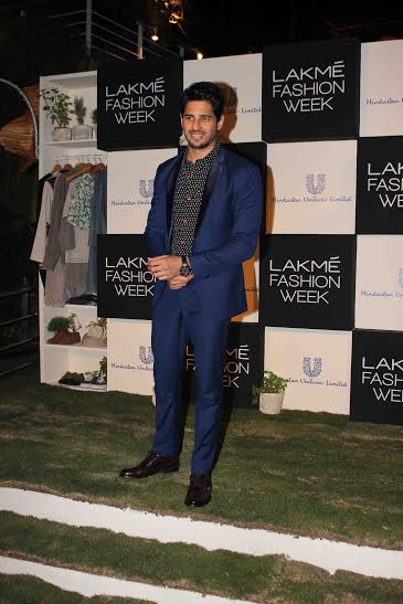 Sidharth Malhotra at Lakme Fashion Week