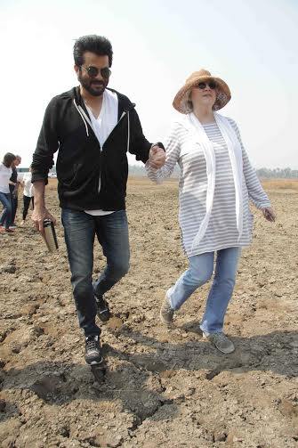 Anil Kapoor and his team during the shoot of '24' season 2