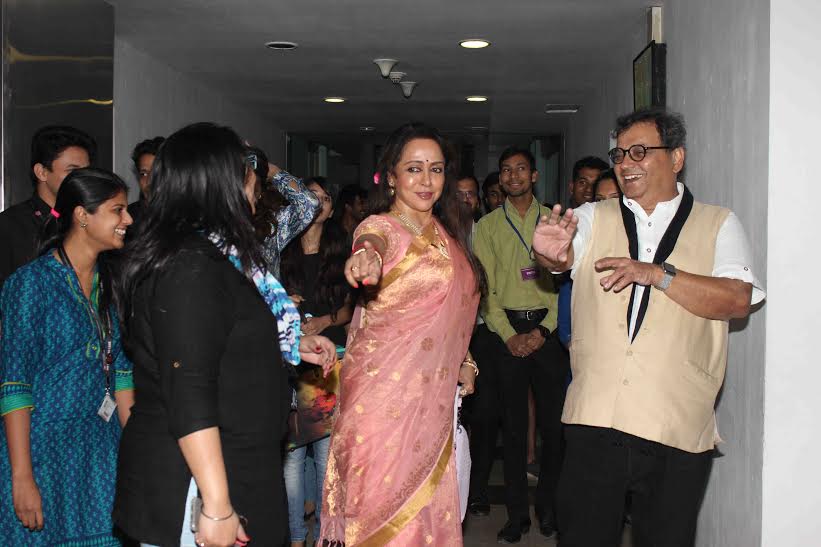 Hema Malini and Subhash Ghai at Whistling Woods International