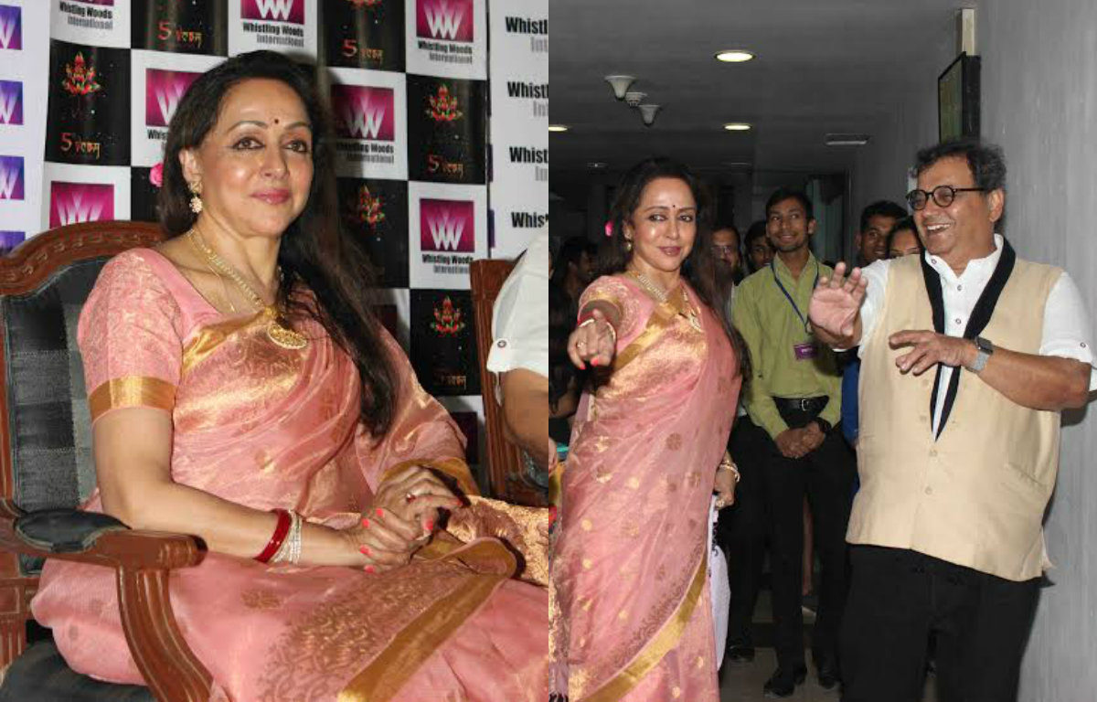 Hema Malini at Subhash Ghai's institute