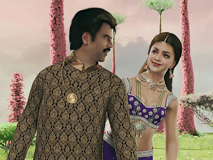 Rajinikanth and Deepika Padukone