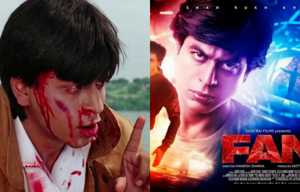 Shah Rukh Khan in Darr and Fan