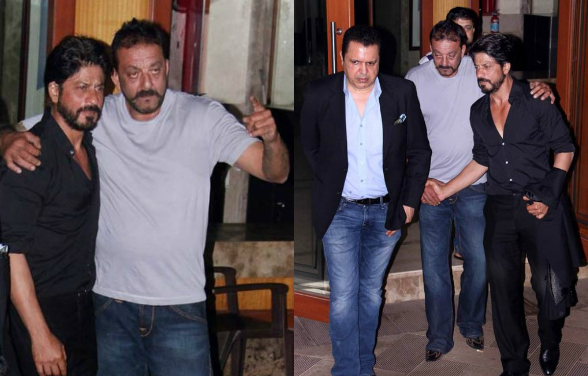 Shah Rukh Khan with Sanjay Dutt