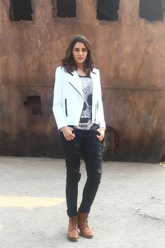 Nargis Fakhri on the sets of 'Banjo'