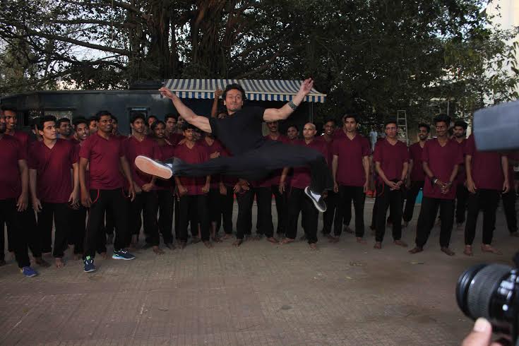 Media interaction with Tiger Shroff on the sets of 'Baaghi'