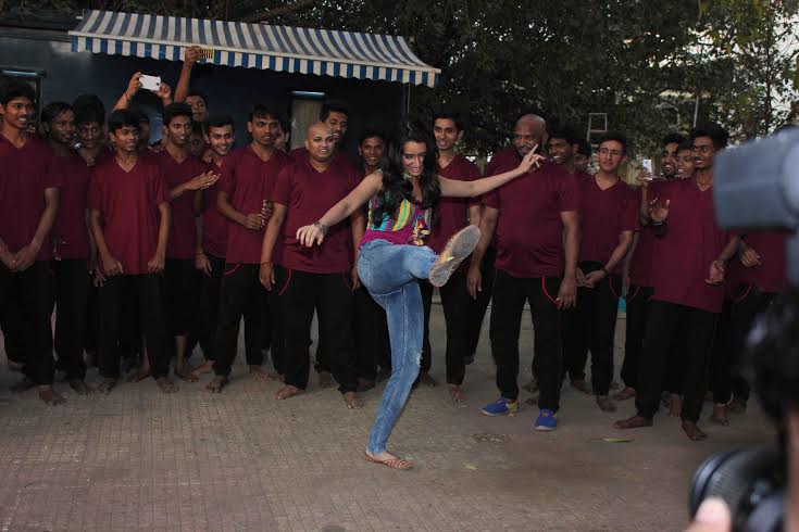 Media interaction with Tiger Shroff on the sets of 'Baaghi'