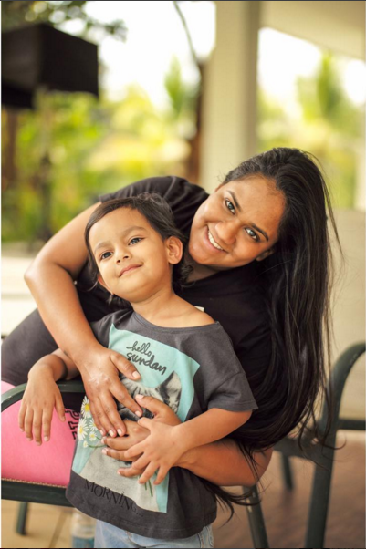 Arpita Khan with a child