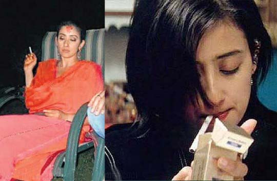 Manisha Koirala smoking