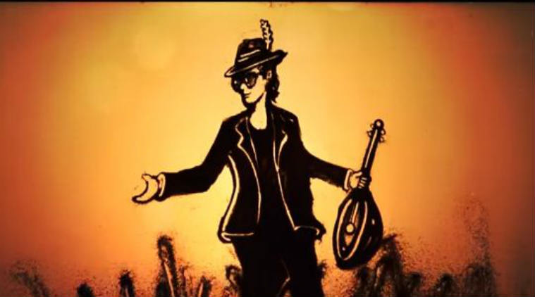 Shah Rukh Khan in sand art