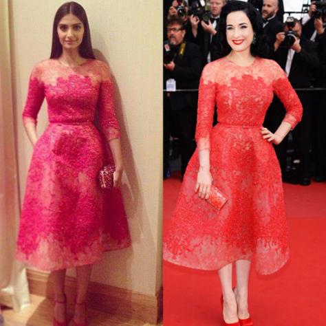 Sonam Kapoor and Dita Von Teese