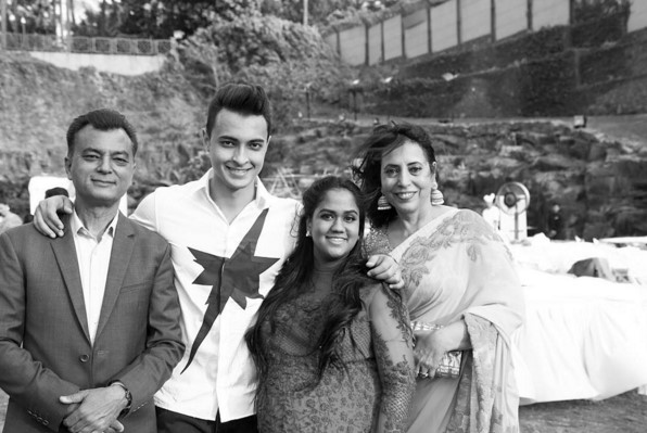 Arpita and Aayush with family