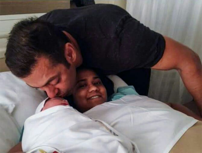 Salman Khan, Arpita Khan and Arpita's son