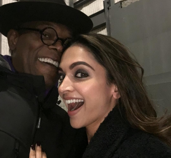 Deepika Padukone and Samuel Jackson