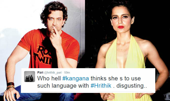 Hrithik Roshan and Kangana Ranaut email
