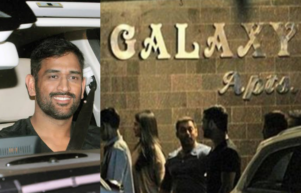 M.S. Dhoni at Salman Khan's residence