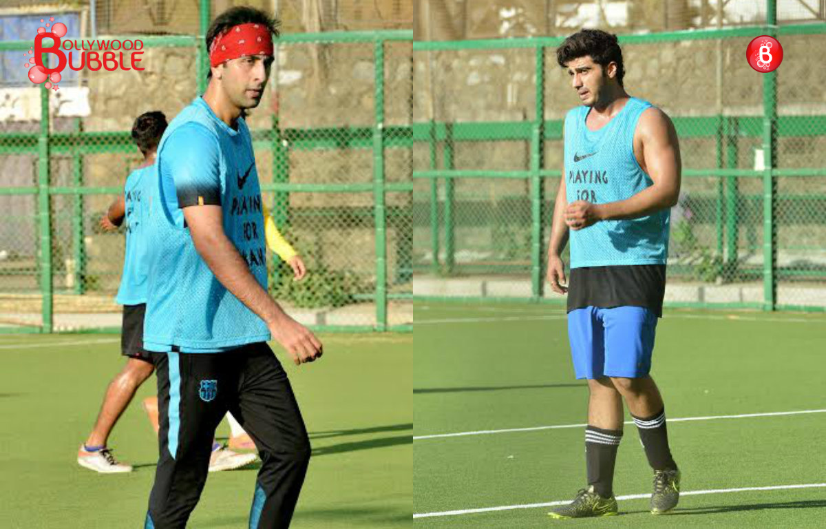 Ranbir Kapoor, Arjun Kapoor and other celebs playing football