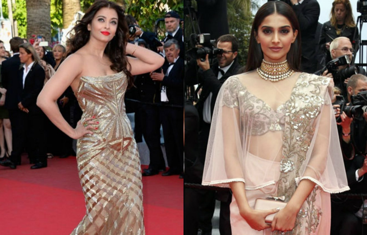 Sonam Kapoor and Aishwarya Rai Bachchan at Cannes 2016